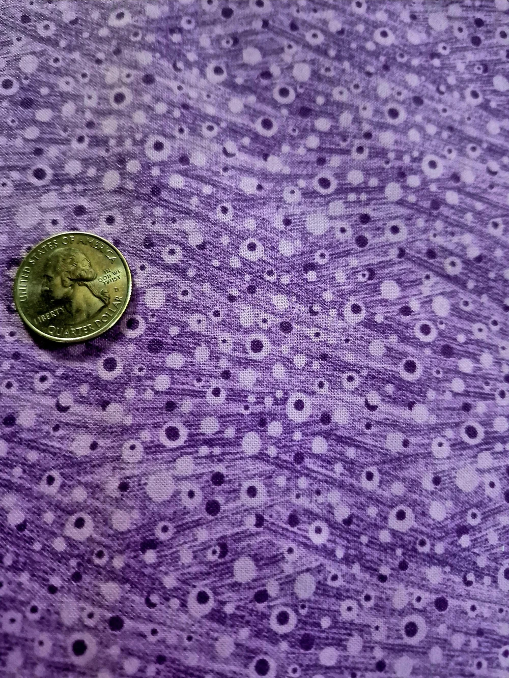 Abstract Dots Shades of Purple Cotton Fabric 1 3/4 Yards Sewing Quilting Crafts